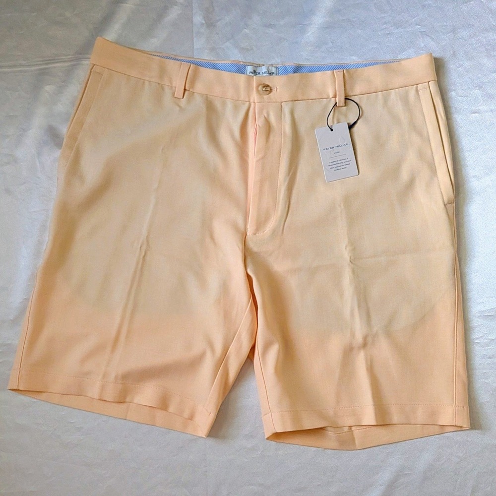 New Peter Millar Men's Seaside Wrightsville Performance Short Orange Size 36
